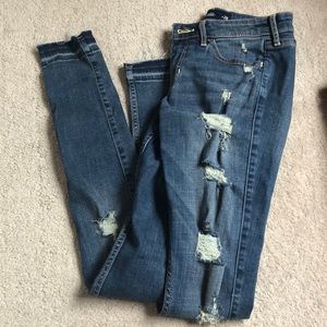 Super skinny ripped jeans